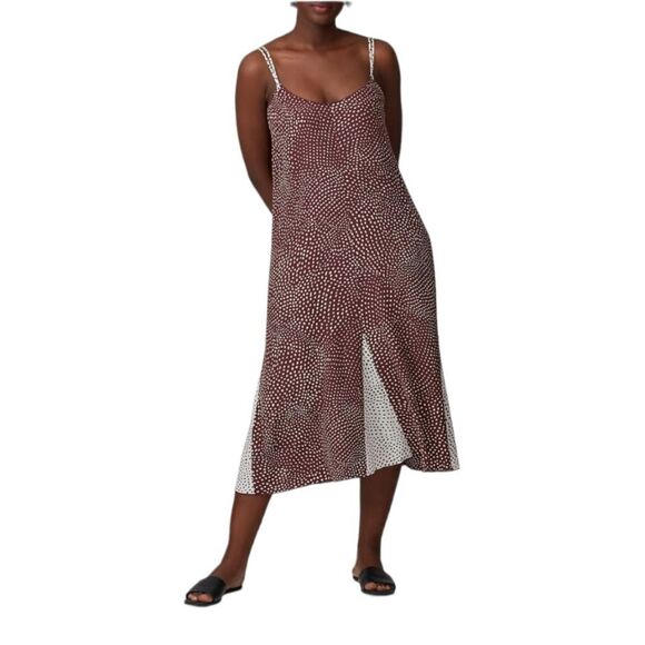 RAG & BONE Dirdre brown colorblock dotted adjustable strap tank midi dress‎ XL - Picture 13 of 13